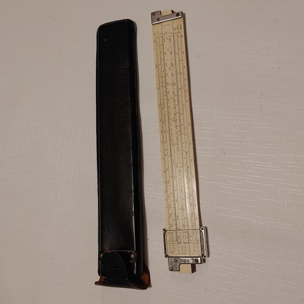 VINTAGE Keuffel & Esser K&E Slide Rule 1947 with Leather Case